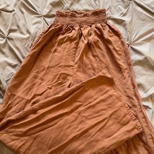 Gold Flare Stretch Pants